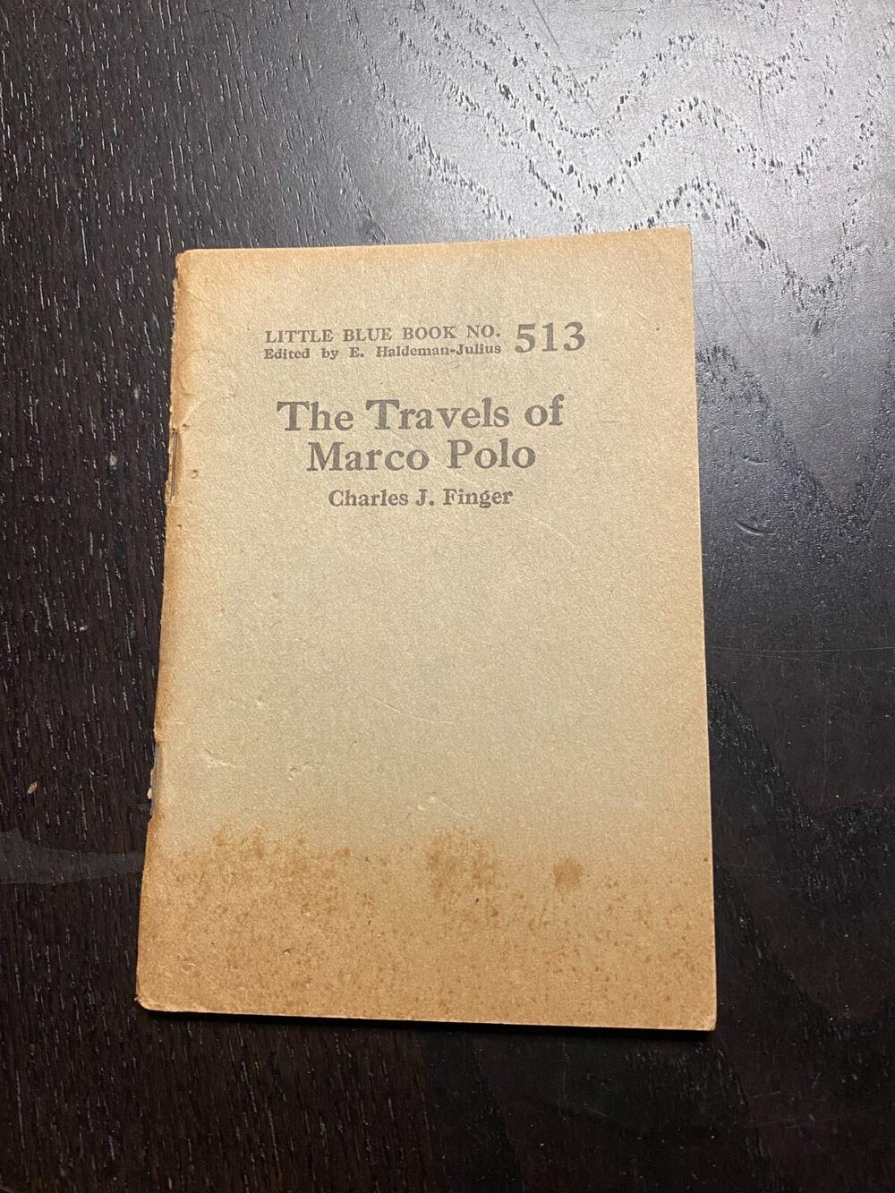 Little Blue Book No. 513 The Travels of Marco Polo Charles J. Finger Vintage